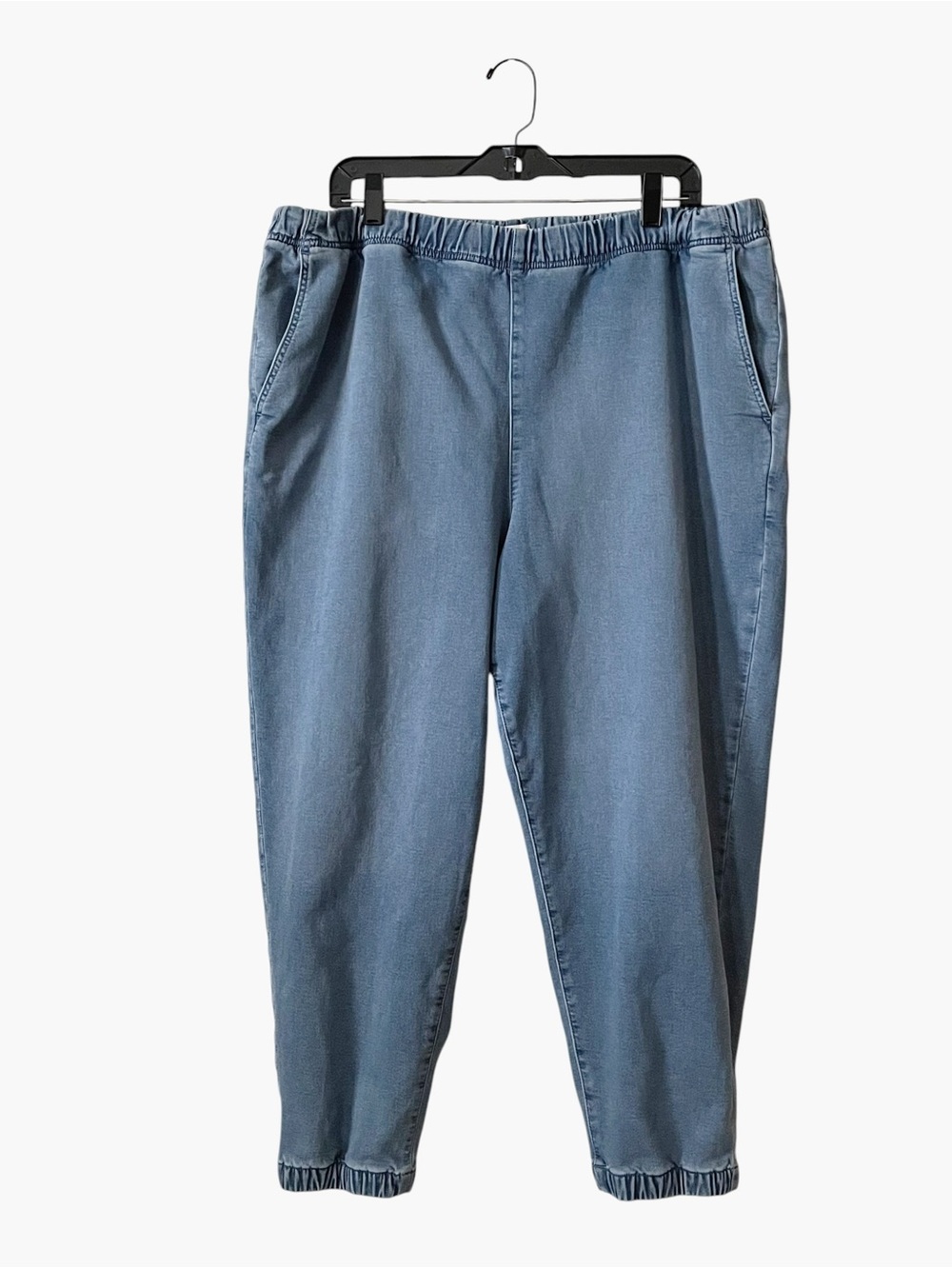 Madewell Sweatpant Jeans Women's Size XXL Blue Pull On Denim Elastic Waist Pants